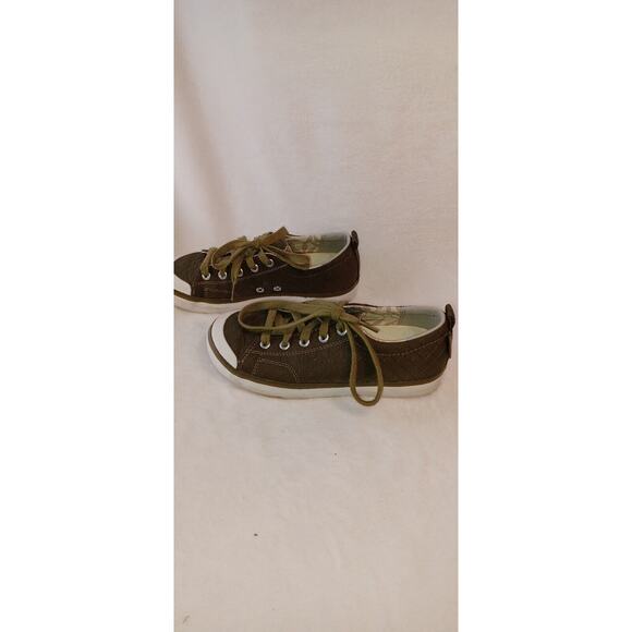 Keen Elsa II Quilted Lace Up Olive Green Sneakers Low Top Shoes Womens Size 5.5 - Picture 3 of 8